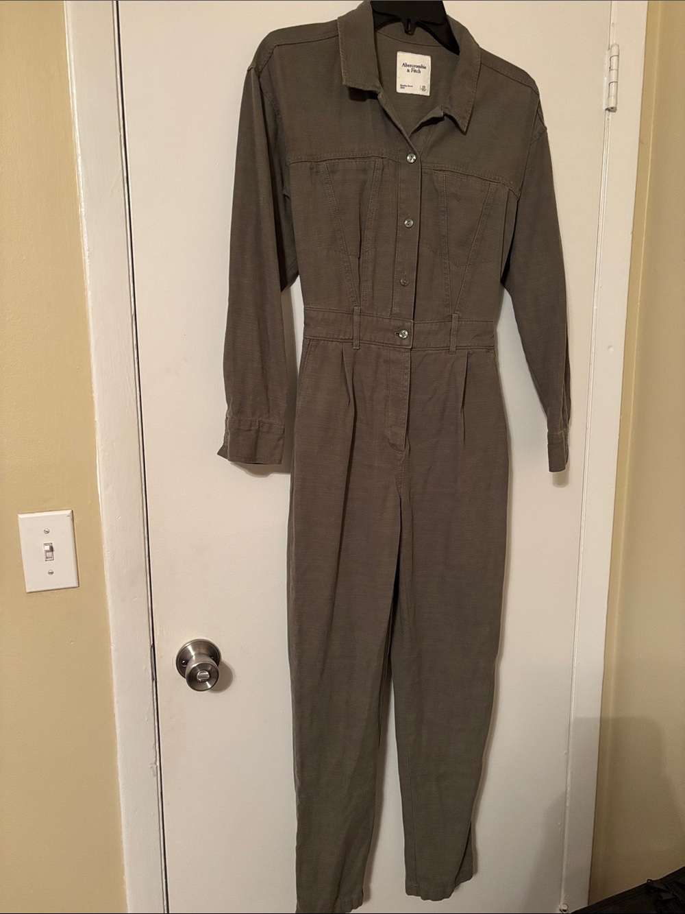 Abercrombie & Fitch Olive Utility Jumpsuit